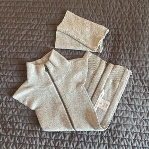 Veronica Beard Grey Cashmere Uptown Dickey + Cuffs sz O/S